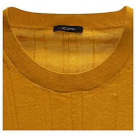 Joseph-Top de manga comprida canelado Joseph em lã amarela-Amarelo