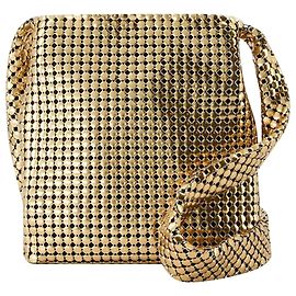 Borsa a tracolla Mini Pixel - Paco Rabanne - Alluminio - Oro D'oro Metallico
