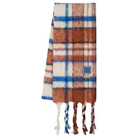 Autre Marque-Check Scarf - Ader Error - Wool - Ivory-Brown,Beige