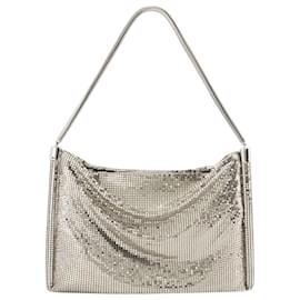 Paco Rabanne-Borsa hobo piccola Pixel Tube - Paco Rabanne - Tessuto - Argento-Argento,Metallico