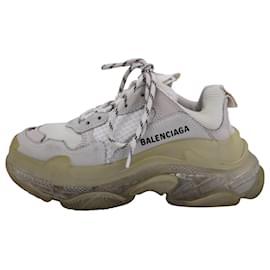 Balenciaga-Balenciaga Tênis Triple S Clear Sole em Cru/Poliuretano esbranquiçado-Branco,Cru