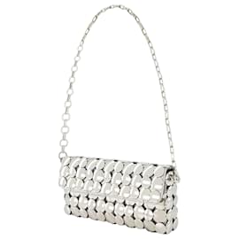 Paco Rabanne-Sac à Bandoulière Baguette Boutonné - Paco Rabanne - Argenté-Argenté,Métallisé