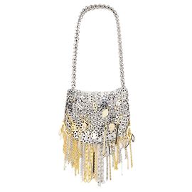 Paco Rabanne Borsa a tracolla Nano Moon - Rabanne - Metallo - Argento/Gold Argento Metallico
