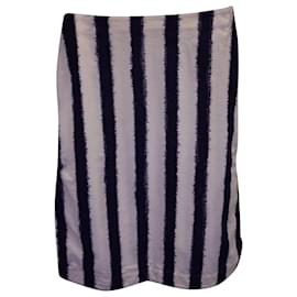 Marni-Marni Striped Skirt in Blue Cotton-Other