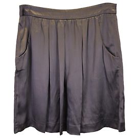 Minissaia Hugo Boss em seda cinza Marrom