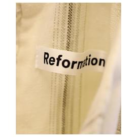 Reformation-Reformation Belgium Robe Midi en Lin Blanc-Blanc