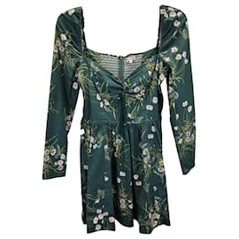 Reformation-Minivestido Reformation Johnny de algodón verde-Verde