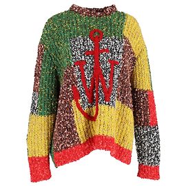 Pull ras du cou JW Anderson Anchor Patchwork en laine multicolore Autre Imprimé python