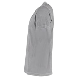 Stone Island-Polo Stone Island à manches courtes en coton gris-Gris