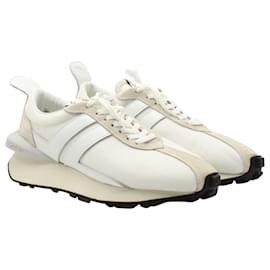 Lanvin-Lanvin Bumper Running Sneakers in Cream Polyester-White,Cream