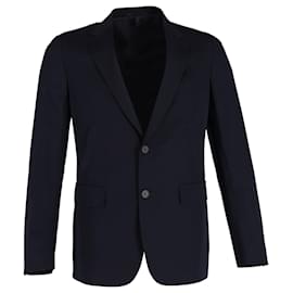 Ermenegildo Zegna-Ermenegildo Zegna Single-Breasted Blazer in Navy Blue Wool-Blue,Navy blue