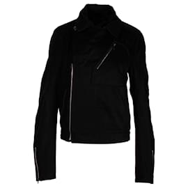 Saint Laurent-Saint Laurent Biker Jacket in Black Cotton-Black