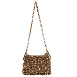 Borsa A Tracolla By Far Capria In Resina Beige Marrone
