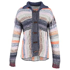 Acne-Acne Studios Karya Mouliné Cardigan listrado em lã multicolor-Multicor