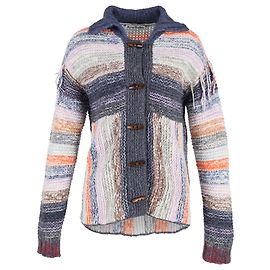 Acne Studios Cardigan Rayé Karya Mouliné En Laine Multicolore Autre Imprimé python