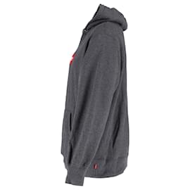 Supreme-Sweat à capuche Supreme Box Logo en coton gris-Gris