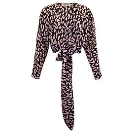 Camicetta avvolgente Diane von Furstenberg in seta multicolore Altro Stampa python