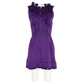 Mulberry-Mini-robe sans manches à volants Mulberry en coton de soie violet-Violet