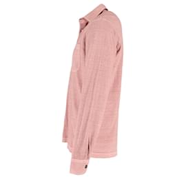 Stone Island-Camisa pólo de manga comprida Stone Island em algodão rosa-Rosa