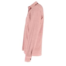 Stone Island-Polo Stone Island à manches longues en coton rose-Rose