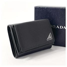 Prada-Prada Saffiano Trifold Wallet Kurze Geldbörse aus Leder 2MH021 In sehr gutem Zustand-Andere