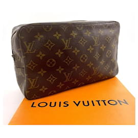 Louis Vuitton-Louis Vuitton Monogram Trousse Toilette 28 Canvas Vanity Bag M47522 in Very Good Condition-Other