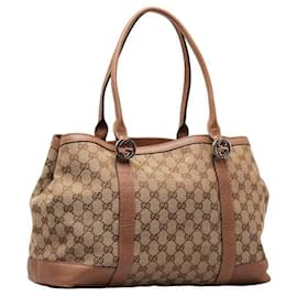 Gucci-Gucci GG Canvas Miss GG Tote  Canvas Tote Bag 353122 in Good condition-Other
