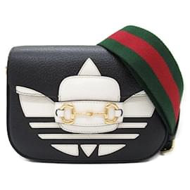 Gucci-Gucci x Adidas Horsebit 1955 Bolso de hombro Bolso de hombro de cuero 658574 En muy buenas condiciones-Otro