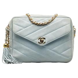Chanel-Chanel CC Suede Camera Bag  Shoulder Bag Suede in Fair condition-Other