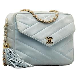 Chanel-Chanel CC Suede Camera Bag  Shoulder Bag Suede in Fair condition-Other