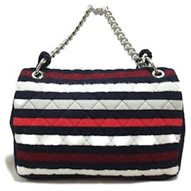 Chanel-Chanel CC Jersey Rope Flap Bag Umhängetasche aus Baumwolle-Andere