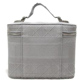 Dior-Dior Cannage Diortravel Vanity Case Vanity Bag Lona en buen estado-Otro