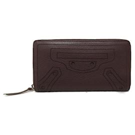 Balenciaga-Balenciaga Blackout Continental Wallet Leather Long Wallet in Excellent condition-Other
