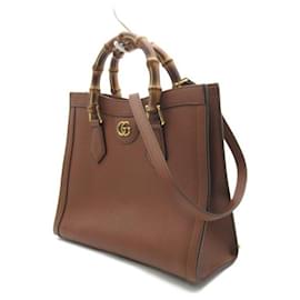 Gucci-Gucci Diana Bolsa de bambu Bolsa de couro 660000 inch-Outro