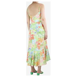 Autre Marque-Robe midi multi volants à encolure carrée - taille S-Vert