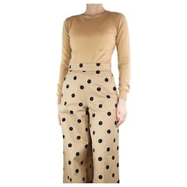 Chanel-Suéter com bolso de caxemira camelo - tamanho Reino Unido 10-Outro