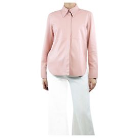Nanushka Rosa Kunstlederhemd - Größe S Pink