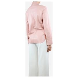 Nanushka-Pink faux-leather shirt - size S-Pink