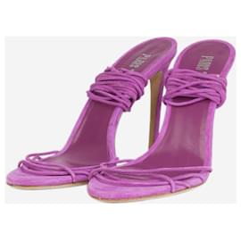 Paris Texas-Tacones de ante con tiras en color morado - talla UE 37-Púrpura