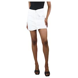 Jacquemus-White denim mini skirt - size UK 6-White