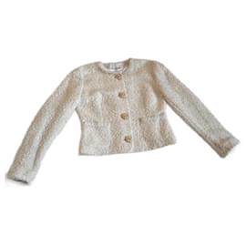 Autre Marque-Francesco Ferri ivory jacket in curly wool Francesco Ferri T. 38-Cream