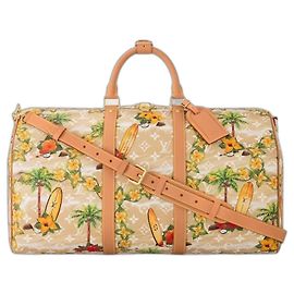 Louis Vuitton LV Keepall Surfin en toile monogramme nouvelle Beige