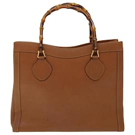 Gucci-GUCCI Bamboo Tote Bag Leather Brown 002 2853 0260 0 Auth ep3720-Brown