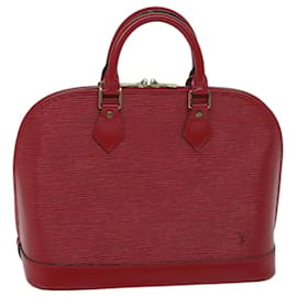 Louis Vuitton-LOUIS VUITTON Bolsa Epi Alma Vermelho Castelhano M52147 Autenticação LV tb1049-Outro