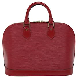 Louis Vuitton-LOUIS VUITTON Bolsa Epi Alma Vermelho Castelhano M52147 Autenticação LV tb1049-Outro