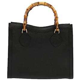 Gucci-GUCCI Bamboo Tote Bag Leather Black 002 1095 0260 Auth ep3725-Black