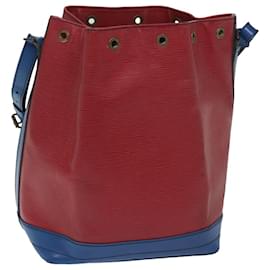 Louis Vuitton-LOUIS VUITTON Epi Noe Bandolera Bicolor Rojo Azul M44084 Bases de autenticación de LV13230-Roja,Azul