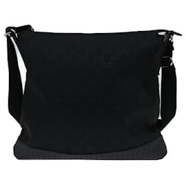 Gucci-gucci GG Canvas Shoulder Bag black 145857 Auth bs13217-Black