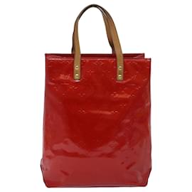 Louis Vuitton-LOUIS VUITTON Monogram Vernis Reade MM Hand Bag Red M91086 LV Auth bs13168-Red