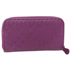 Autre Marque-BOTTEGA VENETA INTRECCIATO Long Wallet Leather Pink Auth yk11510-Pink